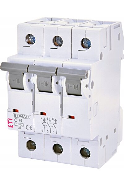 Eti Disjunctor 3P C6A 6kA AC ETIMAT 6 002145512