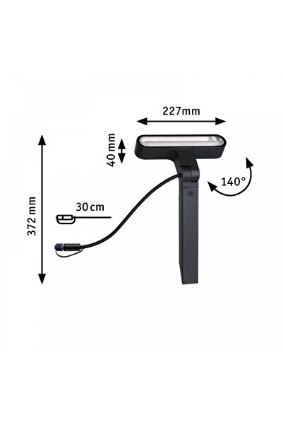 Paulmann Plug and Shine Spot LED Ito IP65 3000K 6W antracit 94544
