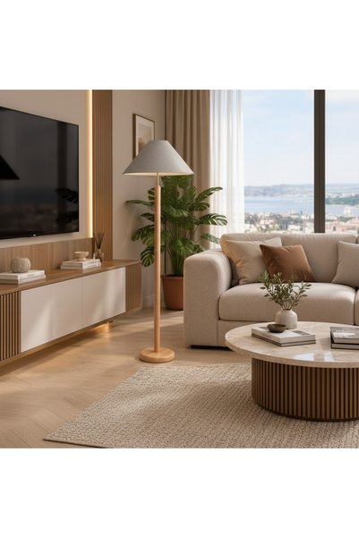 VENÜS NOVA VENÜS AUVA | AHŞAP SERİSİ | MODERN NATUREL RENGİ LAMBADER | İSKAND...