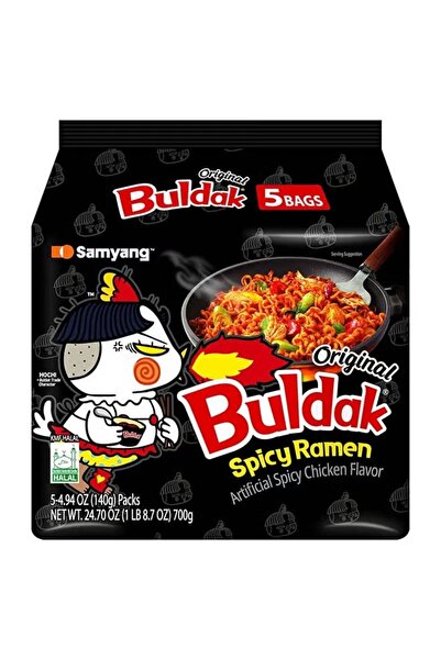 SAMYANG Buldak Spicy Chicken Ramen Noodles - 5 Pack (4.94 oz each) 140grams P...