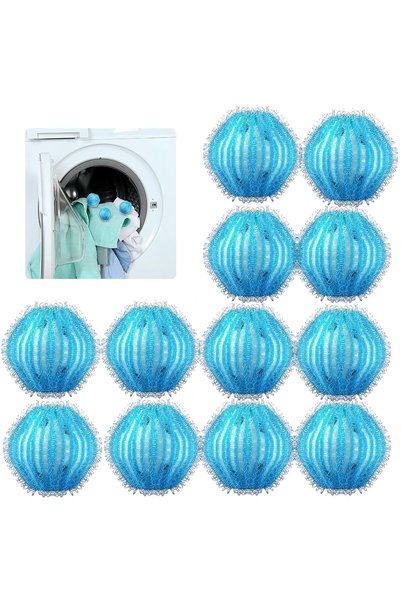 Generic Brand Set of 12 Reusable Pet Hair Removal Balls for Washing Machines,...