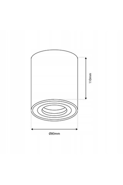 Milagro Spot tubular aplicat pe suprafață BIMA alb pe GU10 din aluminiu pentr...