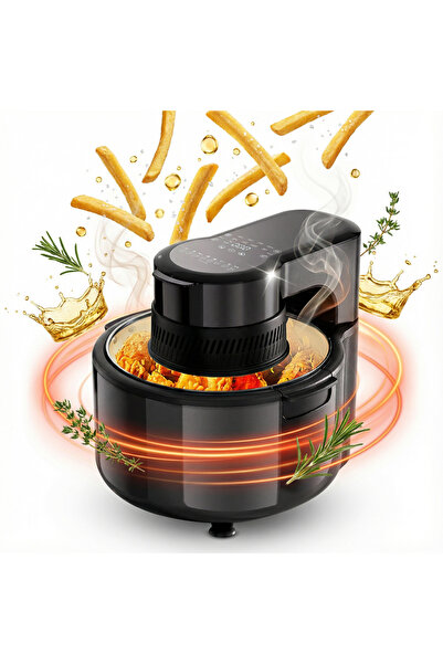 GENERAL Friteuză cu Aer Cald, Capacitate 5L, Fereastră Vizualizare cu Ilumina...