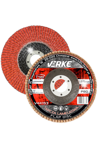 VERKE Disc lamelar ceramic de șlefuit și profilat, 125MM P80