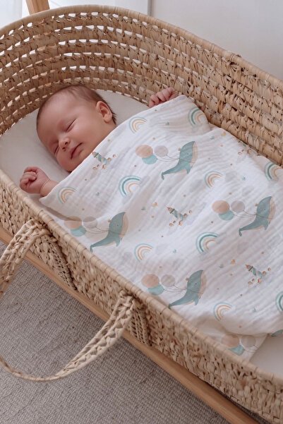 Tuğba Kuğu Muslin Blanket - Whale's Dreams