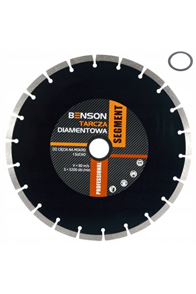 Benson DISC DE DIAMANT 350X25.4 CĂRĂBĂTORI BETON PĂDGĂRĂ DE NISIP ȚIGLĂ DE AC...
