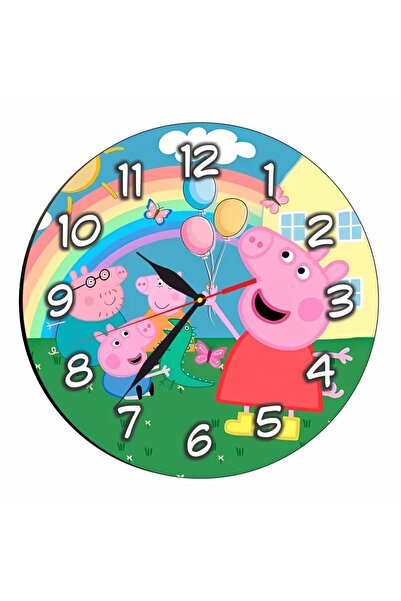 OEM Ceas Disney Peppa Pig, Lemn, 40 cm, CSDUV180