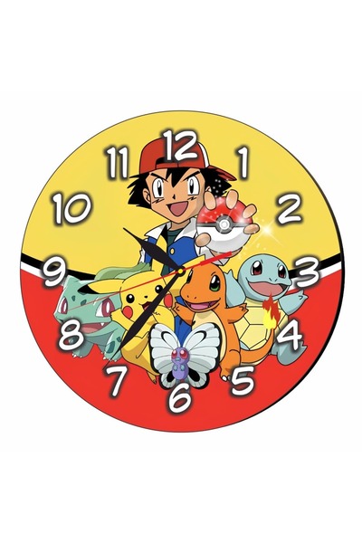 OEM Pikachu, Pokemon, Ceas din lemn, 40 cm, CSDUV193