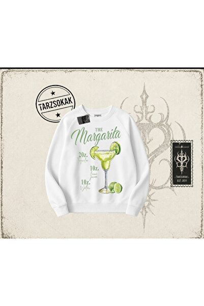 Tarzsokak Ženska margarita majica s širokim izrezom, unisex, bela