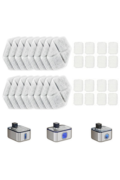 Generic Brand Pachet de 16 filtre pentru fântână de apă pentru pisici, dozato...