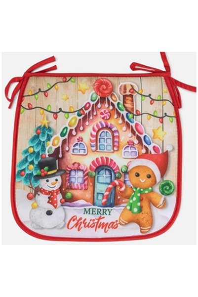 OEM Christmas chair cushion - sweet tart man - 38x38cm