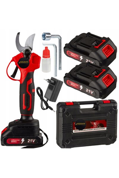 NO BRAND FOARFECĂ DE GRĂDINĂ ELECTRICĂ CU BATERIE PENTRU TĂIAT RAMURI 2xBATER...