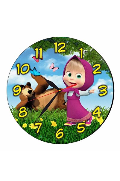 OEM Ceas Disney, Mașa și Ursul, Lemn, 30 cm, CSDUV068