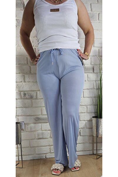 NO BRAND Pantaloni de damă largi, cu croială amplă, cu defecțiuni, pufoși.