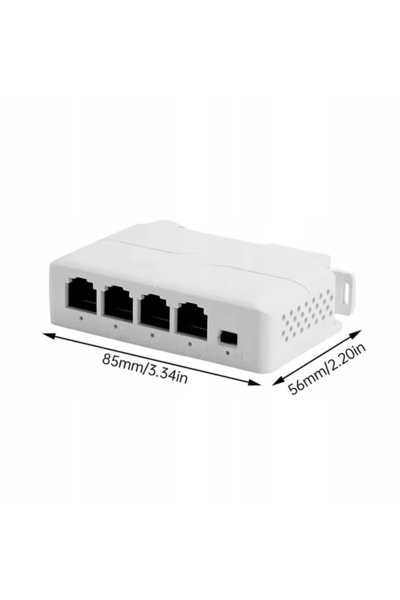 Rosfix Extender Repetor POE DIN TH35 |   1 intrare, 3 ieșiri |   Gigabit |   ...