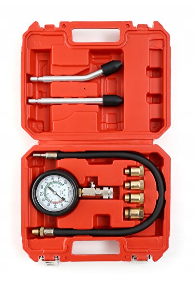 Kraft&dele Manometru tester de presiune de compresie 0-20 Bar, furtun de 49cm...