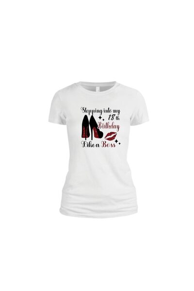 OEM Tricou de damă, Ziua mea de naștere, Bumbac, Alb, TU79