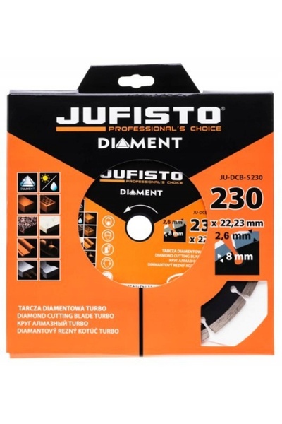 NO BRAND Disc diamantat 230x22,2 DACHÓWKI, Beton, Cărămidă