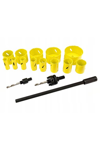 GEKO Set de freze bimetalice 17 piese pentru lemn și metale colorate G39998