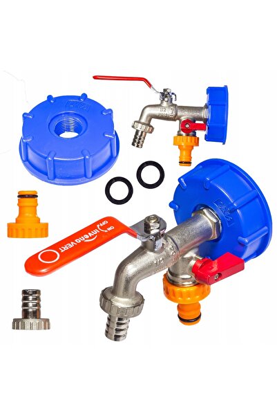Invena Robinet de butoi tip Mauzer dublu de 1/2 inch cu racord rapid