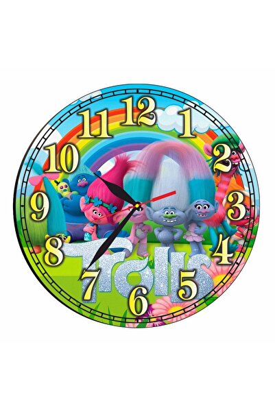 OEM Ceas Disney, Trolli, Trolls, Lemn, 40 cm, CSDUV024