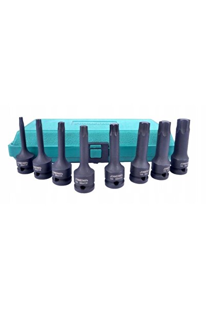 Jonnesway Set de chei impact TORX 1/2 8 bucăți Chei de impact T30-T80
