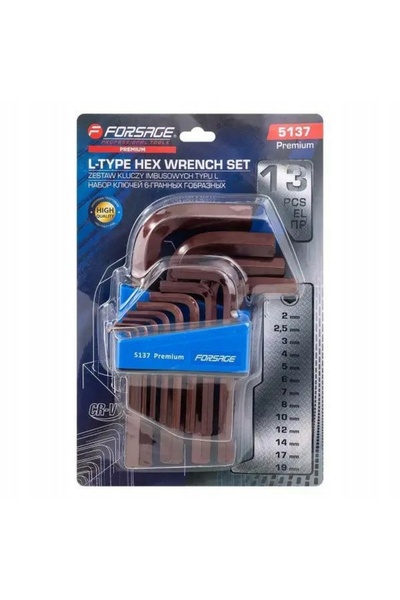FORSAGE Set de chei hexagonale Ampule 2-19 MM cu 13 piese