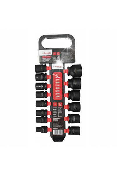 SCHMITH Set de chei tubulare de impact, hexagonale duble, scurte, 1/2 ", 10-3...
