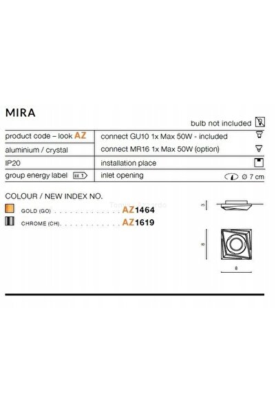 AZzardo HALOGEN EYELET MIRA AZ1464 AURIE