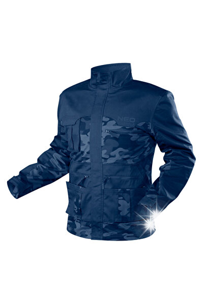 NEO Tools Bluză de lucru mov, jachetă de lucru, Neo Camo, bleumarin, 81-213 M