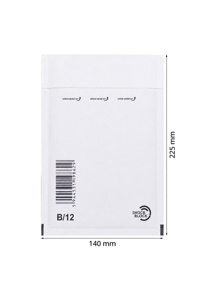 INATECH Set 100 Bucati Plicuri cu Bule Antisoc, B12 Alb, 140 x 225 mm, Interi...