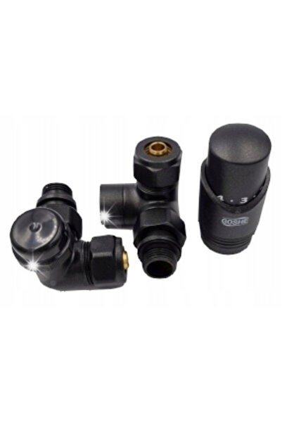 GOSHE Robinet termostatic axial dreapta pentru încălzitor cu grafit 1/2 PEX 1...
