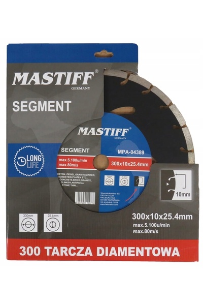 MASTIFF DISC DE DIAMANT 300 mm SEGMENT CZ