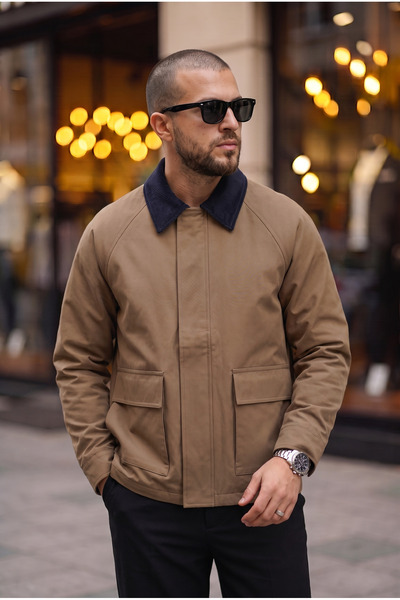 BASEL.CO Collar Detailed Bag Pocket Jacket/Mantle