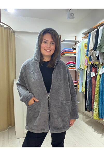 Han Atelier Kapüşonlu Peluş Ceket