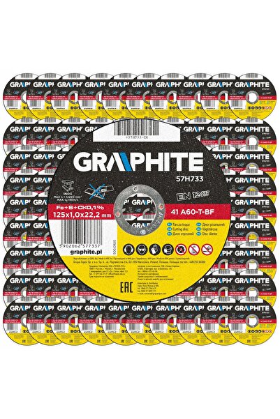 graphite 100x DISC DE TĂIERE METAL INOX 125x1x22.2 NIERD