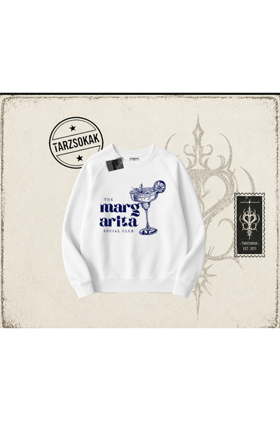 Tarzsokak Ženska majica Margarita Social Club, oversize, unisex, s okruglim i...