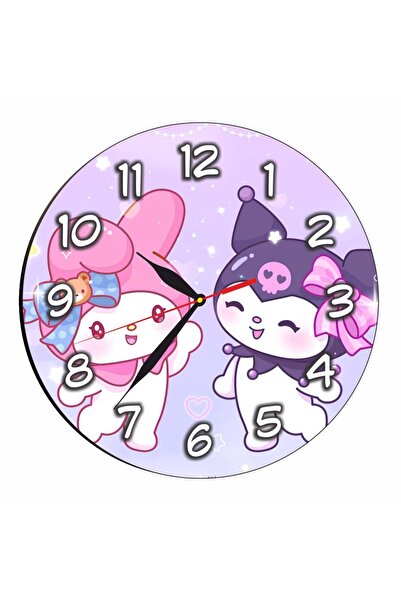 OEM Ceas Disney, Kuromi, Melody, Lemn, 40 cm, CSDUV124