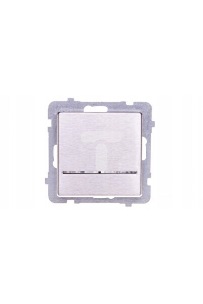 OSPEL Conector simplu cu iluminare SONATA ŁP-1RMS/m/37 Oțel inox