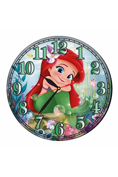 OEM Ceas Disney, Mica Sirenă, Lemn, 40 cm, CSDUV055