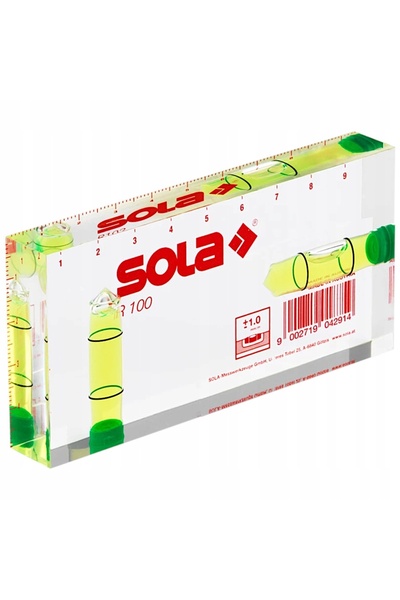 SOLA Bloc acrilic cu logo Mensura cu libelkliks 10cm R 100