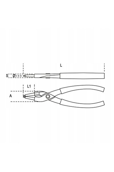 Beta Clește cu fălci interioare drepte 1032/ 225MM