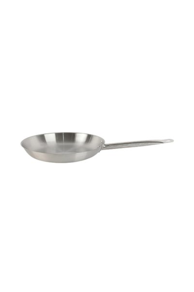 Aljazeera Trading Company Stainless Steel Frying Pan with Long Handle – Made in India Size 28