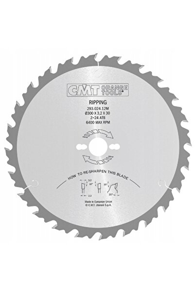 CMT Disc pentru lemn moale și dur 300 x 30 mm 24 dinți widiwa 293.024.12M