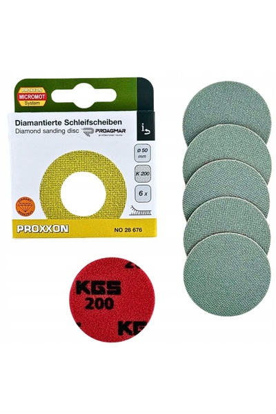 Proxxon Discuri abrazive diamantate pentru șanfrenare 50mm P200 6 bucăți 28676