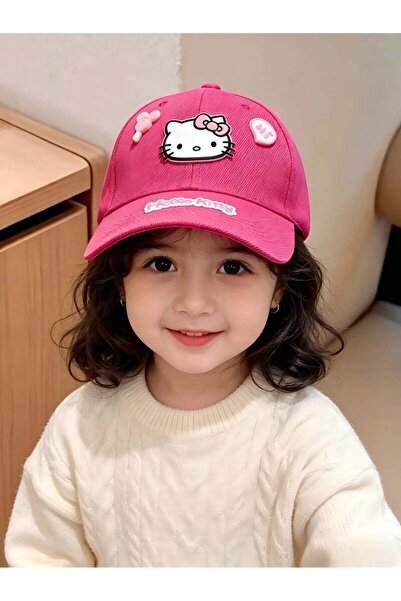 Hello Kitty Hats For Kids Outdoor Cartoon Adjustable Sunnet Hats