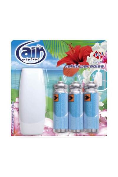 Air Odorizant de cameră Tahiti Paradise, cu 3 rezerve, 3x15 ml