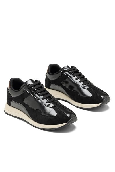 Dedos Women's Black Lace-Up Orthopedic Sole Daily Walking Sports Shoes