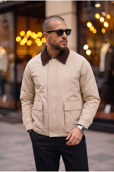 BASEL.CO Collar Detailed Bag Pocket Jacket/Mantle