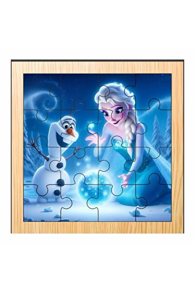 OEM Puzzle din lemn, Frozen, Olaf, 16 piese, Multicolor, 17×17 cm, PDUV047